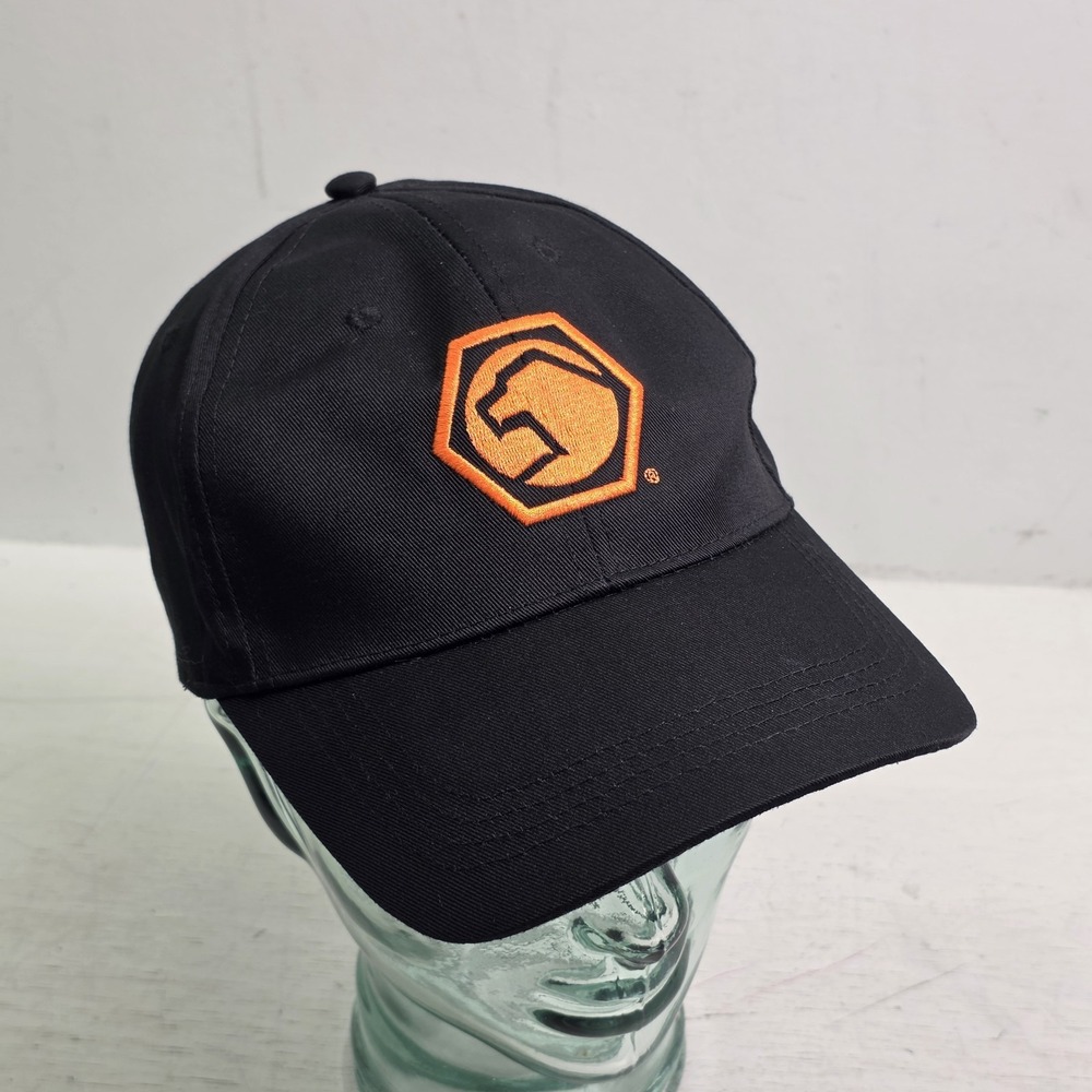 Matco Tools Hat Black Orange Hex Logo Embroidered Adjustable Strapback Cap NWOT